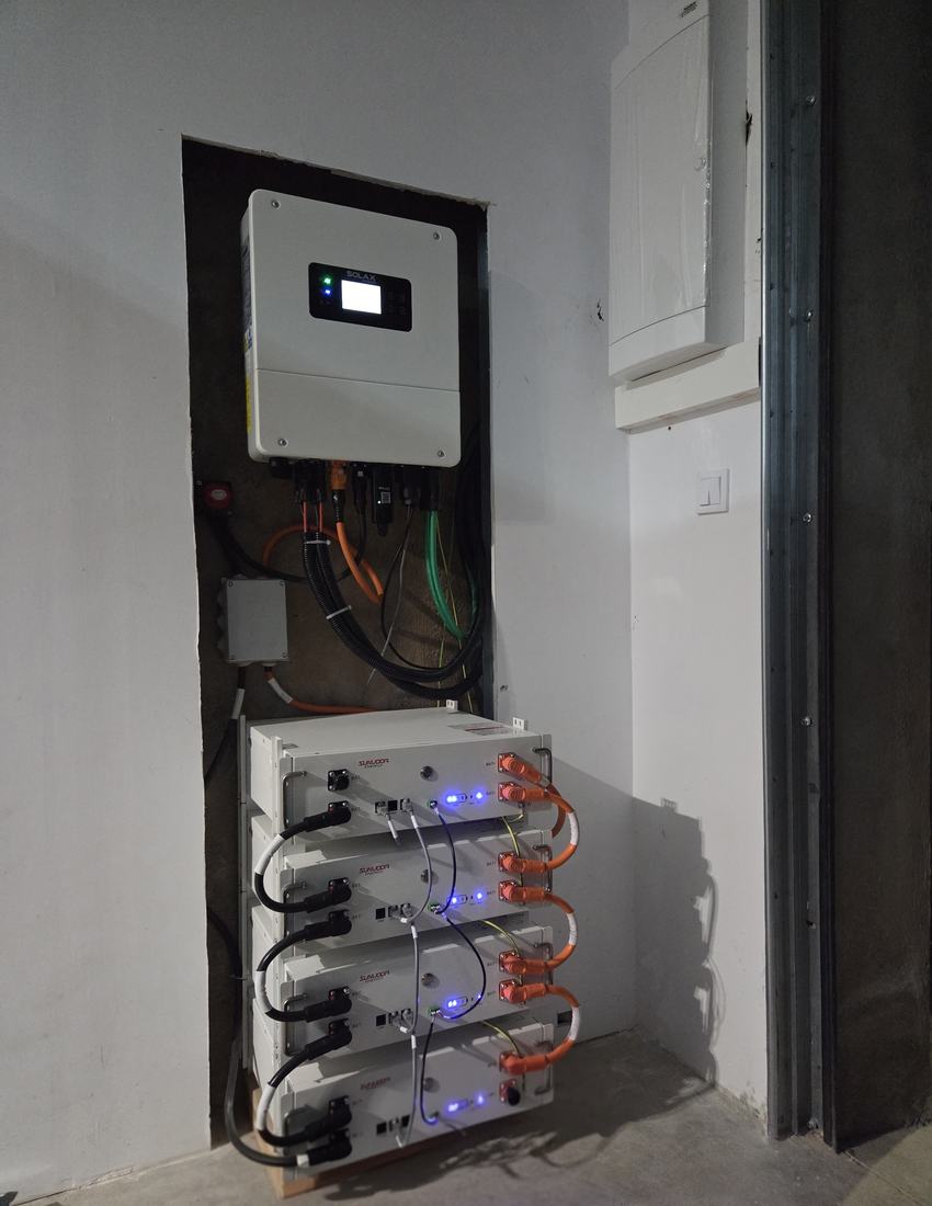 Inversor y baterías de almacenamiento solar