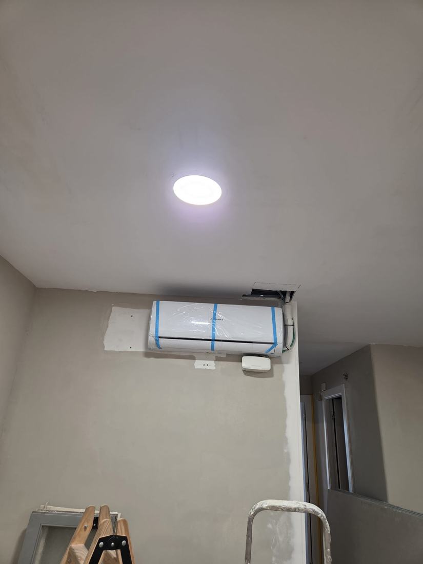 Instalación de aire acondicionado en obra